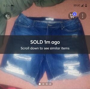 YMI Dark Blue Distressed Jean Shorts